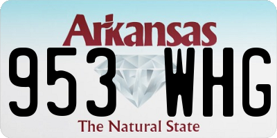 AR license plate 953WHG