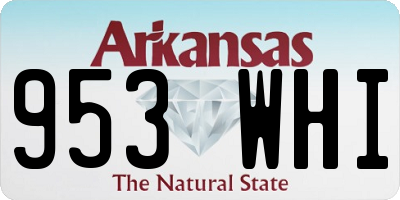 AR license plate 953WHI