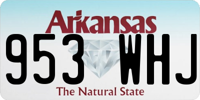 AR license plate 953WHJ