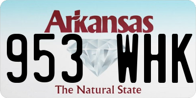 AR license plate 953WHK