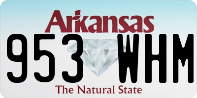AR license plate 953WHM