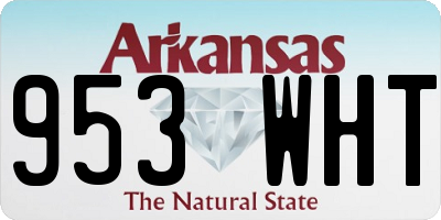 AR license plate 953WHT