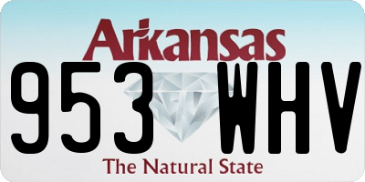 AR license plate 953WHV