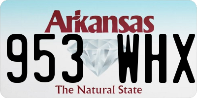 AR license plate 953WHX