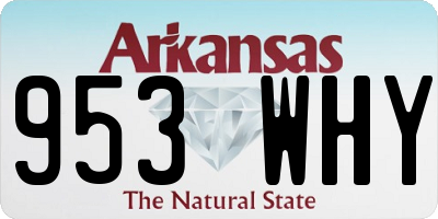 AR license plate 953WHY