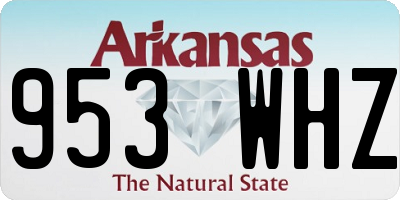 AR license plate 953WHZ