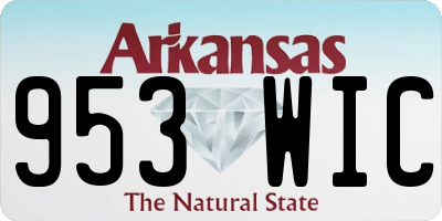 AR license plate 953WIC