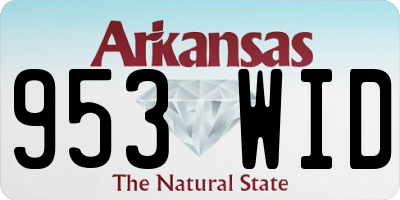 AR license plate 953WID