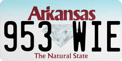 AR license plate 953WIE