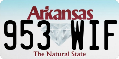 AR license plate 953WIF