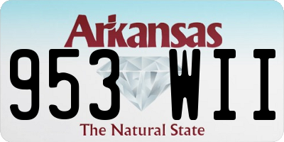 AR license plate 953WII