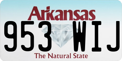 AR license plate 953WIJ