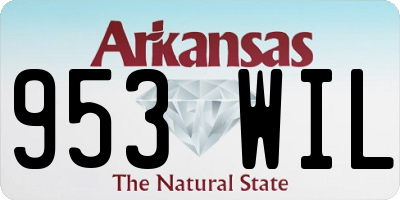 AR license plate 953WIL