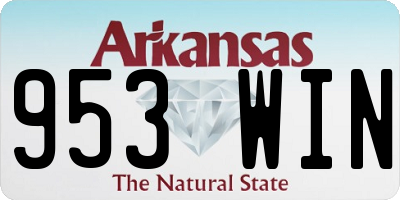 AR license plate 953WIN
