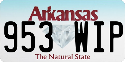AR license plate 953WIP