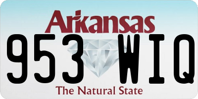 AR license plate 953WIQ
