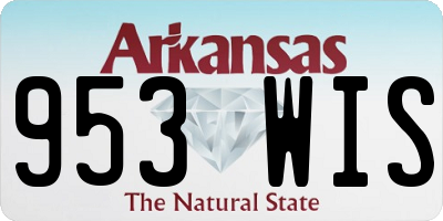 AR license plate 953WIS