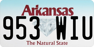 AR license plate 953WIU