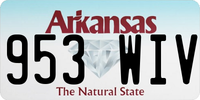 AR license plate 953WIV