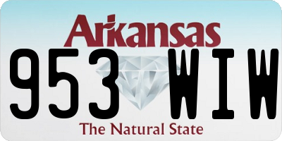AR license plate 953WIW