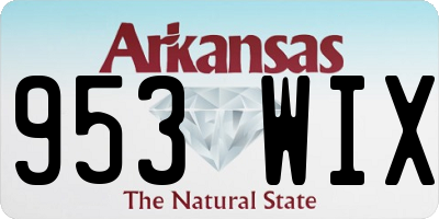 AR license plate 953WIX