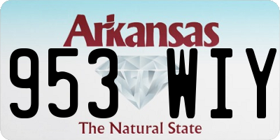 AR license plate 953WIY