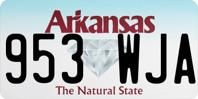 AR license plate 953WJA