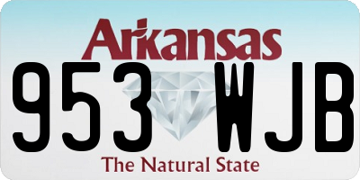 AR license plate 953WJB