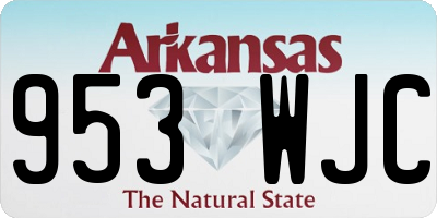 AR license plate 953WJC
