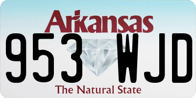 AR license plate 953WJD