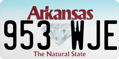 AR license plate 953WJE