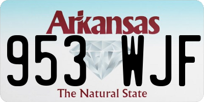 AR license plate 953WJF