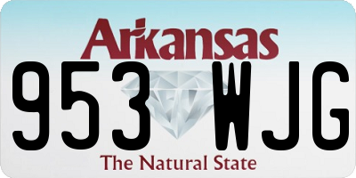 AR license plate 953WJG