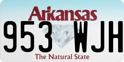 AR license plate 953WJH