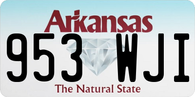 AR license plate 953WJI