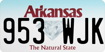 AR license plate 953WJK