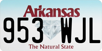 AR license plate 953WJL