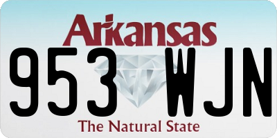 AR license plate 953WJN