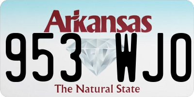 AR license plate 953WJO