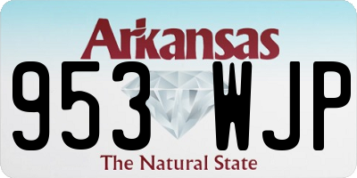 AR license plate 953WJP