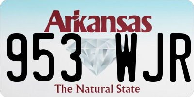 AR license plate 953WJR