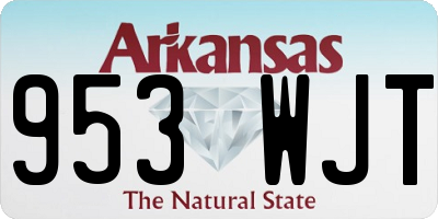 AR license plate 953WJT