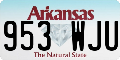 AR license plate 953WJU