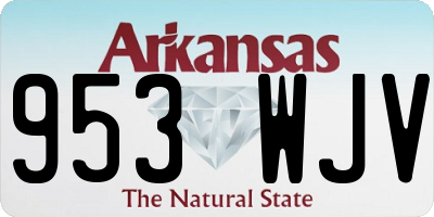 AR license plate 953WJV