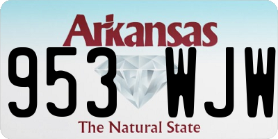 AR license plate 953WJW