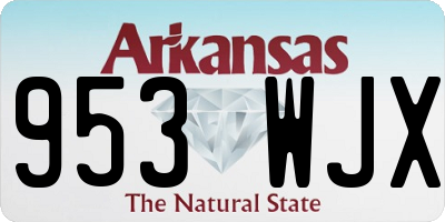 AR license plate 953WJX