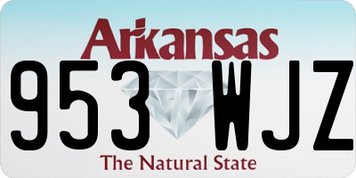 AR license plate 953WJZ