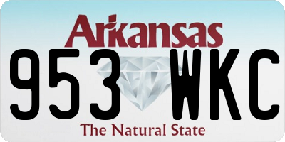 AR license plate 953WKC