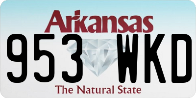 AR license plate 953WKD