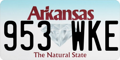 AR license plate 953WKE